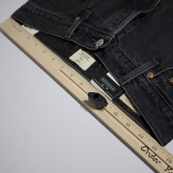 NWT $128 Levi's Premium 501 '90s Black Denim Studded Western Jeans Women 28x30 - Picture 16 of 16